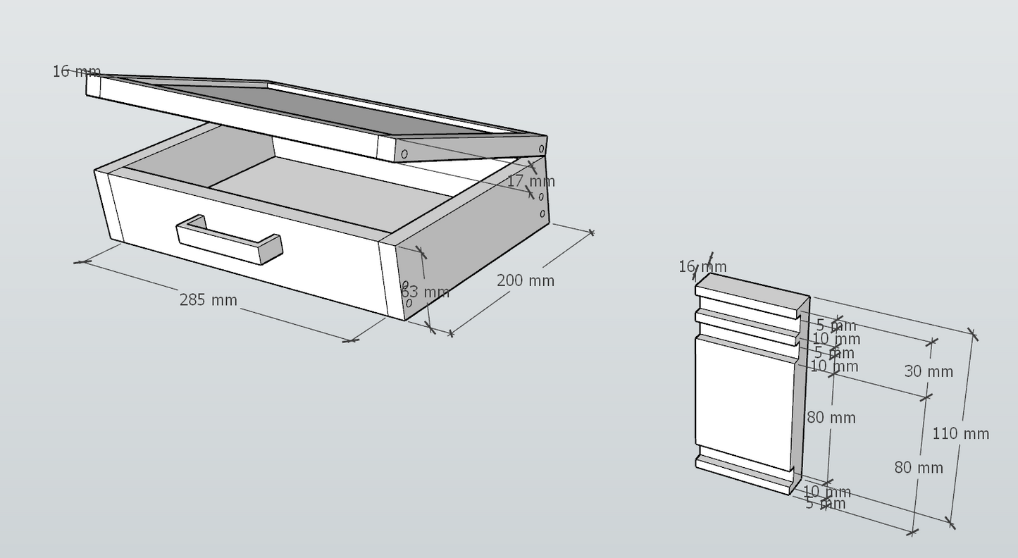 Plan-table tennis box